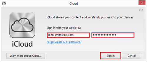 iCloud Sign In